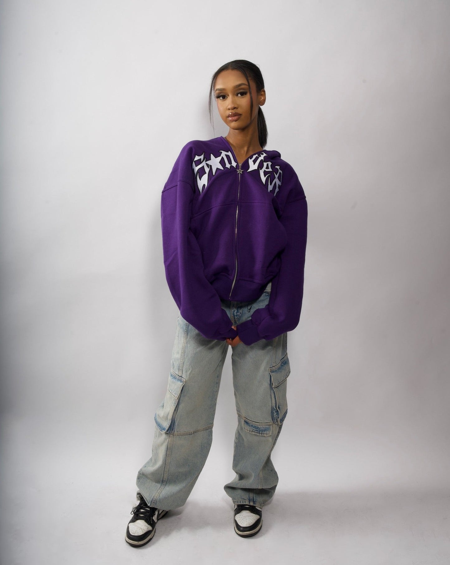Sword Hoodie in Midnight Purple