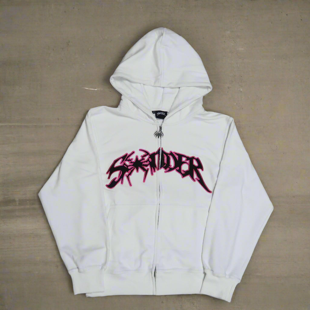 New Spider Zip-Up White