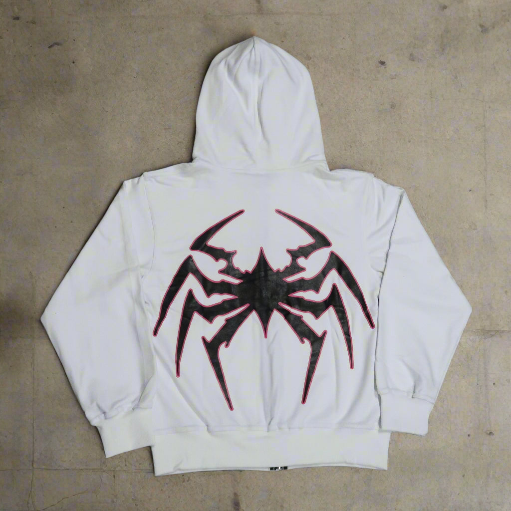 New Spider Zip-Up White