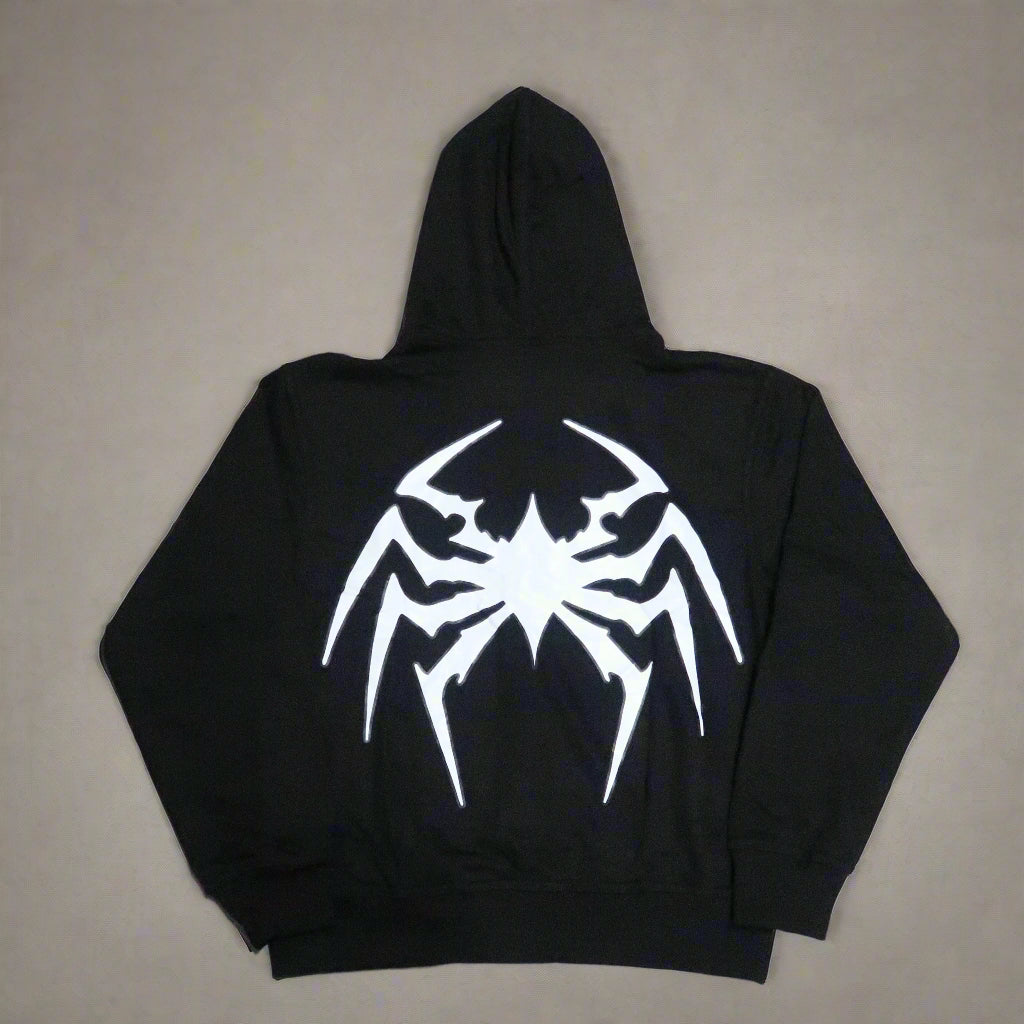 NEW Spider Zip-Up Black and White