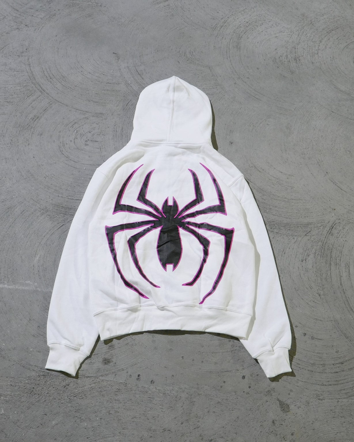 Spider Full-Zip in White and Pink