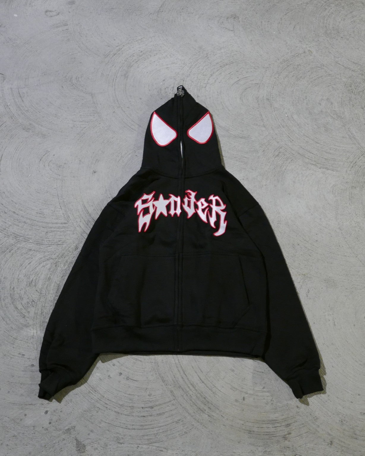 Spider Full-Zip in Black and Red