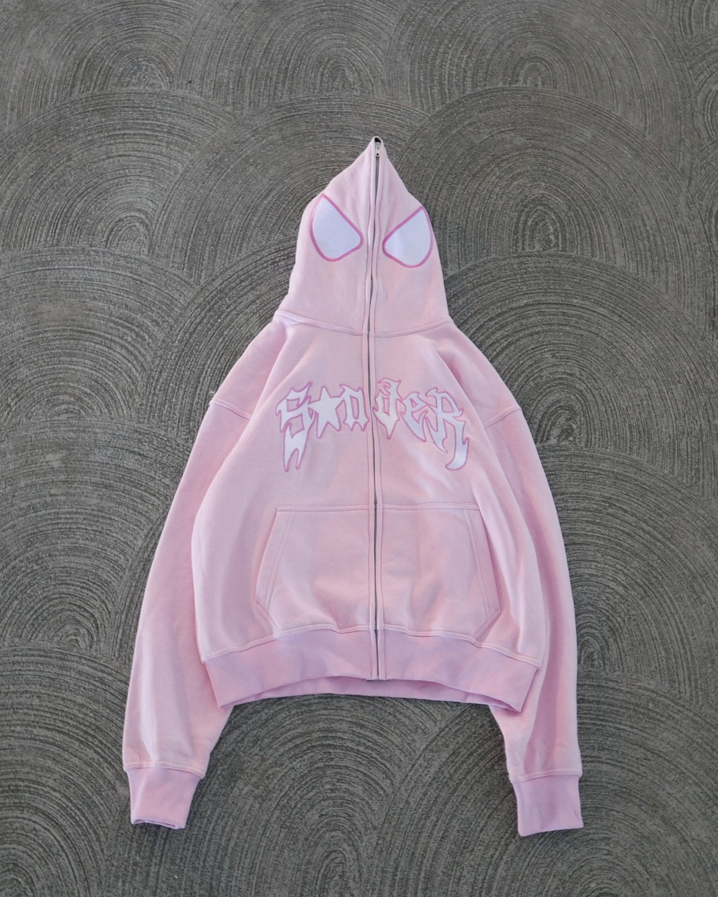 Spider Full-Zip in Pink and White