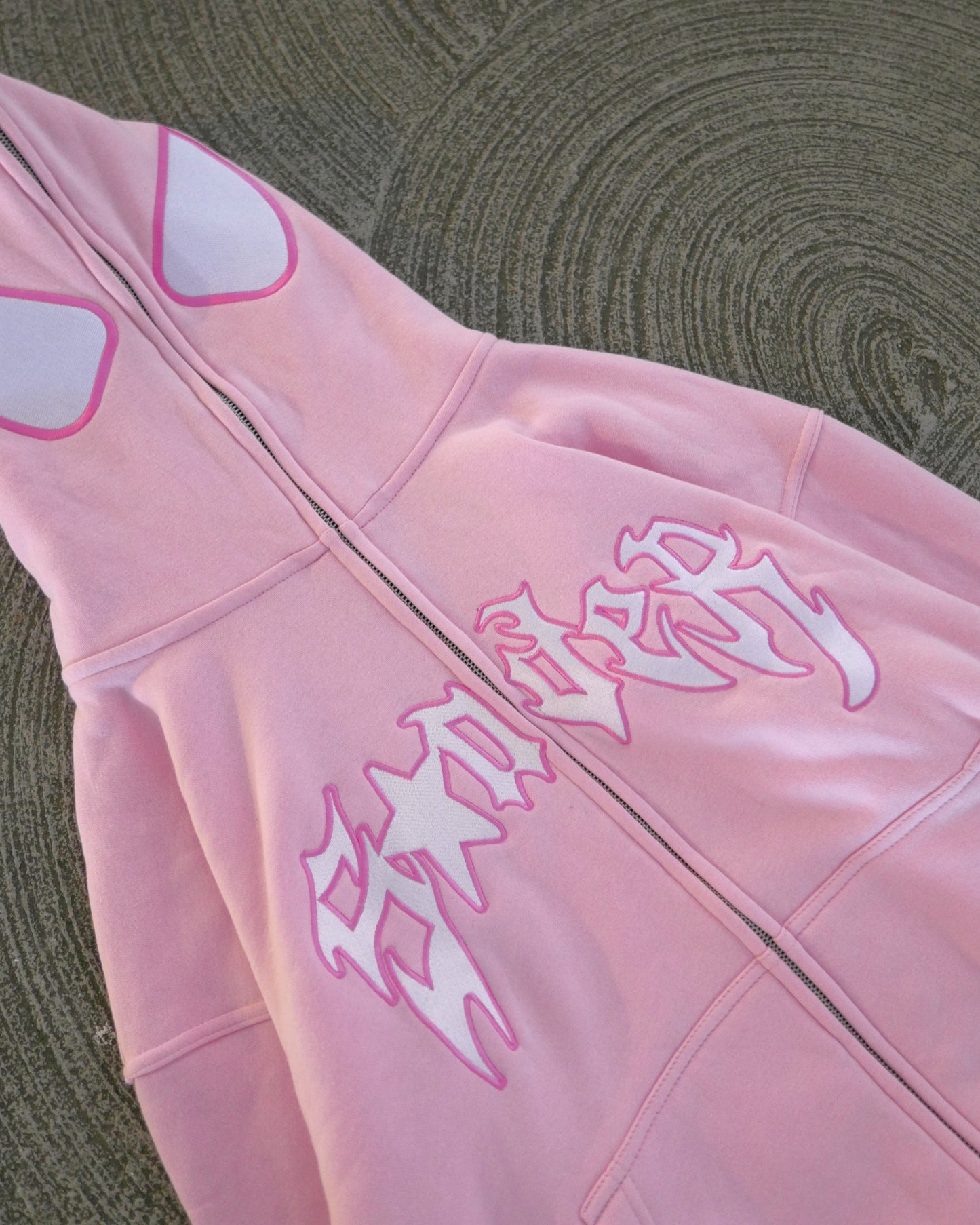Spider Full-Zip in Pink and White