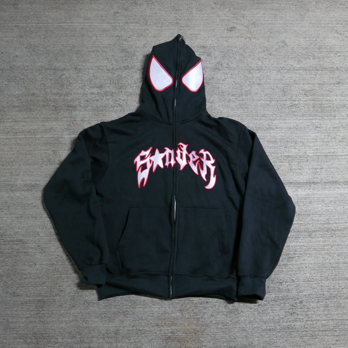 Spider Full-Zip in Black and Red