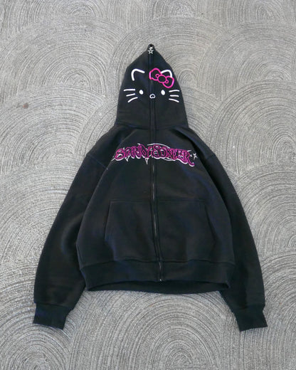 Kitty Full-Zip in Black