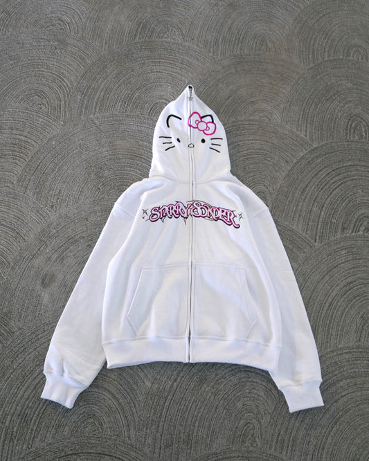 Kitty Full-Zip in White