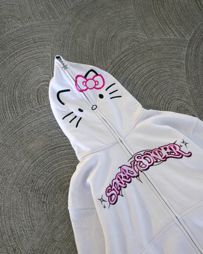 Kitty Full-Zip in White